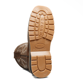 King Welt Square Leather Work Boots for Women