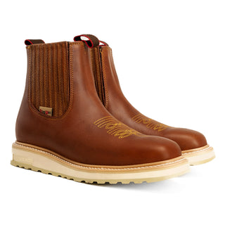 King Welt 6" Chelsea Square Leather Work Boots for Men