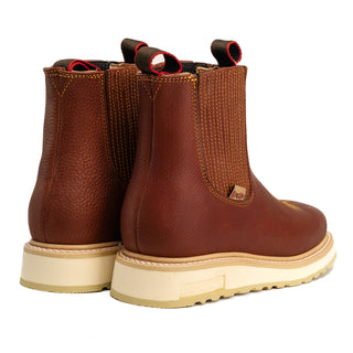 King Welt 6" Chelsea Square Leather Work Boots for Men