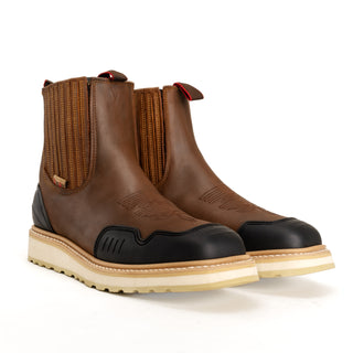 King Welt 6" Chelsea Square Leather Work Boots for Men