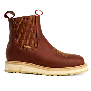 King Welt 6" Chelsea Square Leather Work Boots for Men