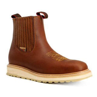 King Welt 6" Chelsea Square Leather Work Boots for Men