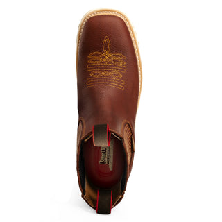 King Welt 6" Chelsea Square Leather Work Boots for Men