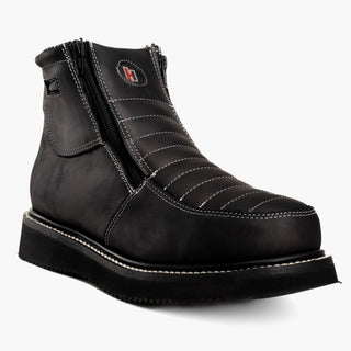 HM330 Dual Zipper Comfort Wellington Sole Work Boots