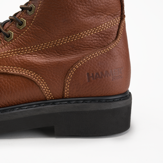 HM118 Comfort Full Grain Leather Zipper and Lace Work Boots