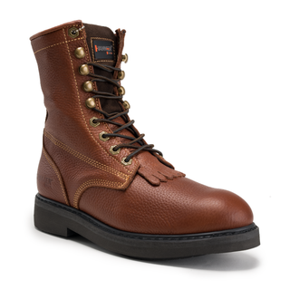 HM118 Comfort Full Grain Leather Zipper and Lace Work Boots