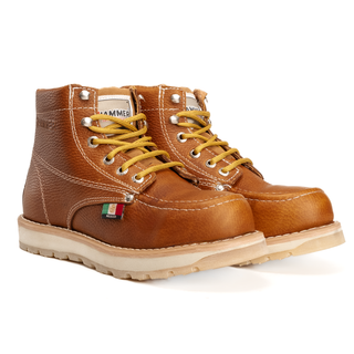 Murphy 6" Lightweight Leather Work Boots Doble Density Sole With MEX Flag