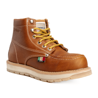 Murphy 6" Lightweight Leather Work Boots Doble Density Sole With MEX Flag