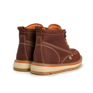 Hammer 6" Lightweight Leather Work Boots Double Density Sole With MEX Flag