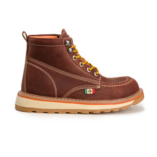 Hammer 6" Lightweight Leather Work Boots Double Density Sole With MEX Flag