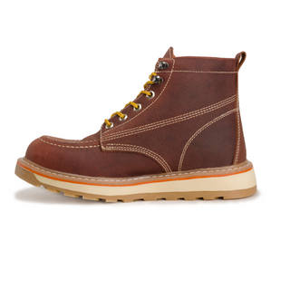 Hammer 6" Lightweight Leather Work Boots Double Density Sole With MEX Flag