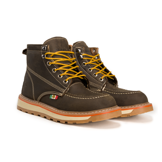 Hammer 6" Lightweight Leather Work Boots Double Density Sole With MEX Flag