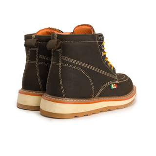 Hammer 6" Lightweight Leather Work Boots Double Density Sole With MEX Flag