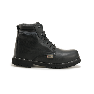 MU036 Hammer Murphy Work Boots Tractor Sole Leather Black