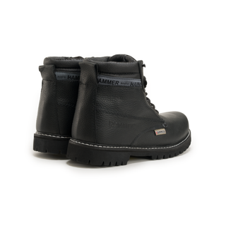 MU036 Hammer Murphy Work Boots Tractor Sole Leather Black