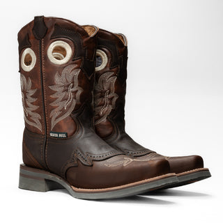 Silver Bull Leather Square Toe Work Boots