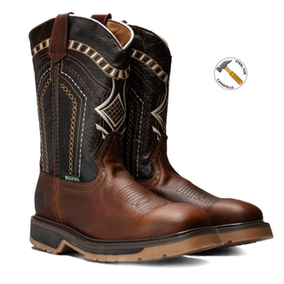 Silver Bull Leather Steel Toe Square Toe Work Boots