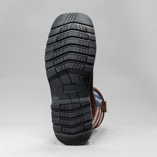 KW5007 Leather Square Toe American Flag Work Boot