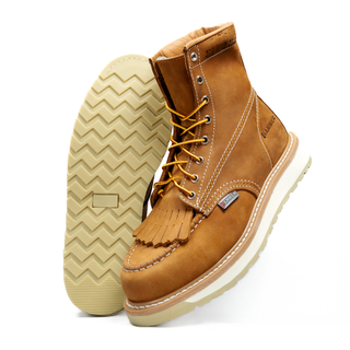 Hammer 8" Leather Lace Up Work Boots for Men
