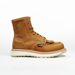 Hammer 8" Leather Lace Up Work Boots for Men