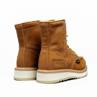 Hammer 8" Leather Lace Up Work Boots for Men