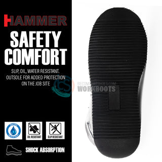 HM330 Dual Zipper Comfort Wellington Sole Work Boots