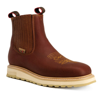King Welt 6" Chelsea Square Leather Work Boots for Men