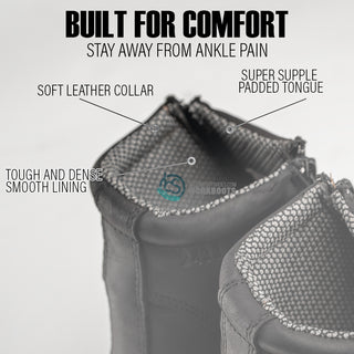 HM330 Dual Zipper Comfort Wellington Sole Work Boots
