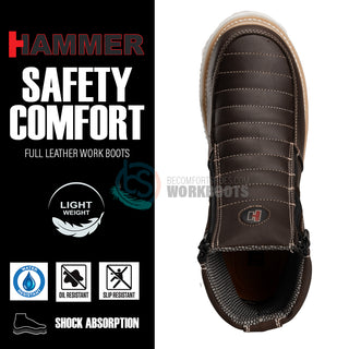 HM330 Dual Zipper Comfort Wellington Sole Work Boots