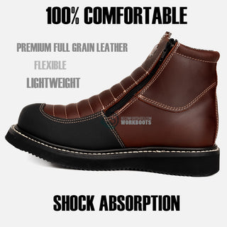 HM338 Dual Zipper Comfort Work Boots